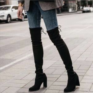 Stuart Weitzman Black Over-the-Knee Boots Size 9